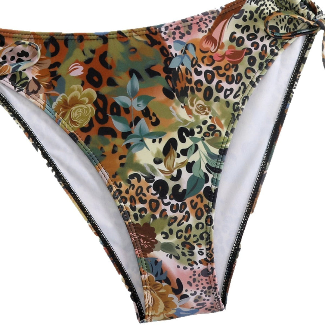 Ladies triangle bikini with floral and animal print Mune Fashion