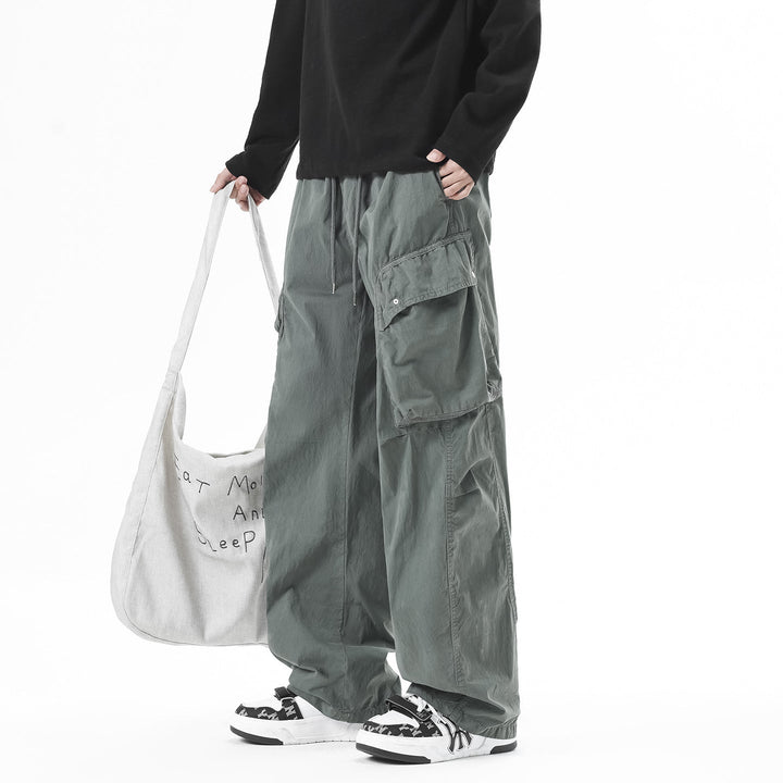 Herren Leichte Cargo-Jogginghose mit Elastikbund, Kordelzug und Mehrzwecktaschen Mune Fashion