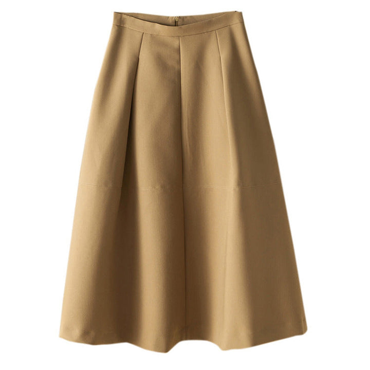 Ladies Elegant Midi Skirt with Pleats Mune Fashion