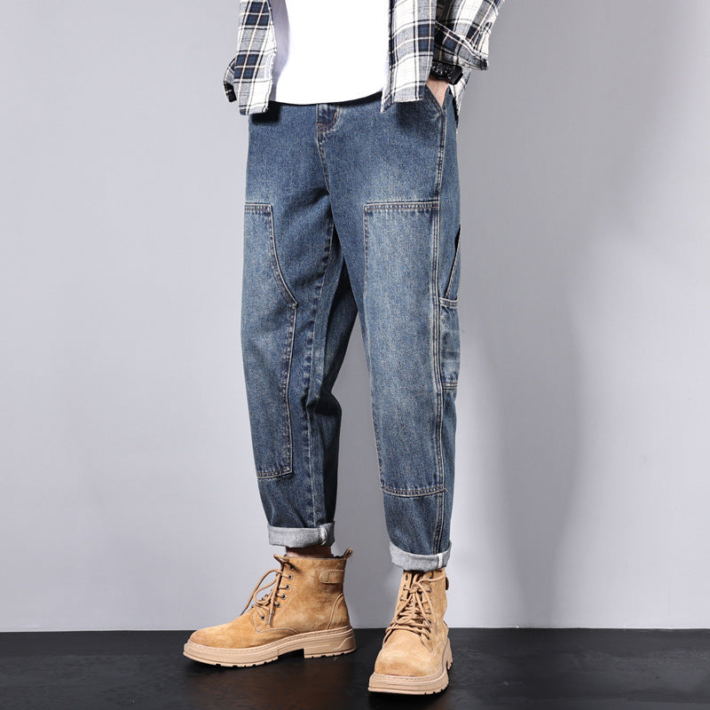 Men's Casual Denim Pants with Innovative Pockets Mune Fashion