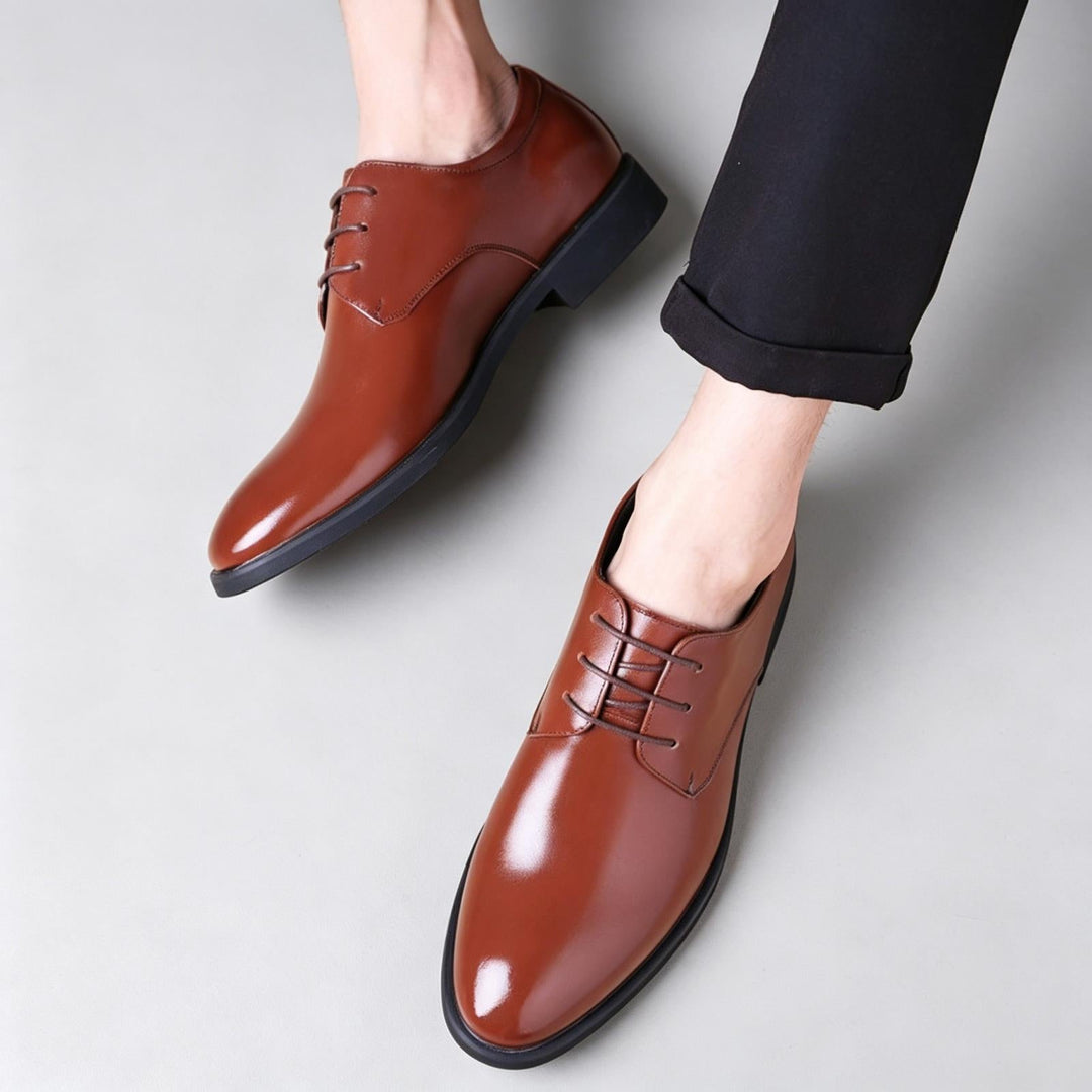 Men's Elegant Lace-Up Shoes made of High-Quality Leather Mune Fashion