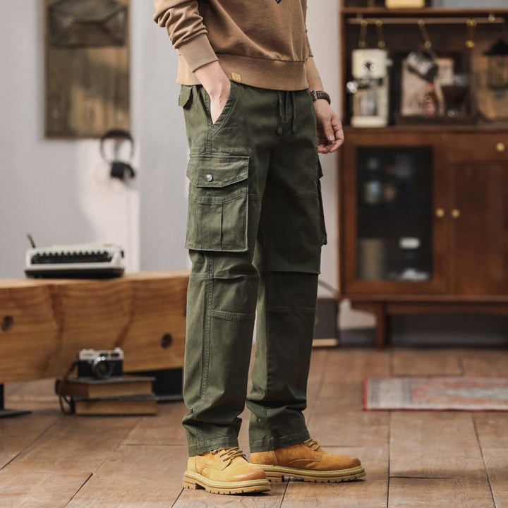 Men's cargo pants with reinforced knee areas and multi pockets Mune Fashion