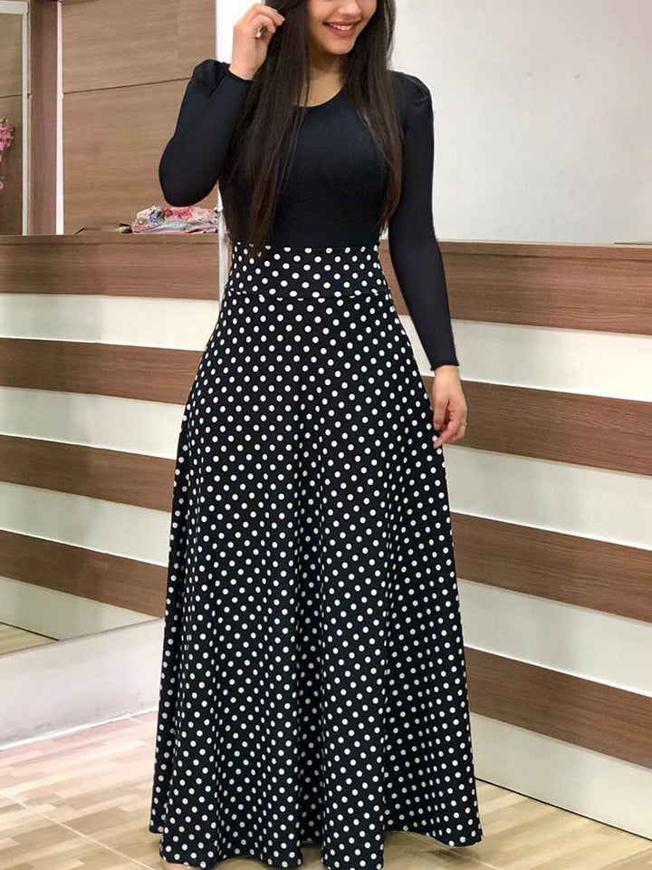 Women's Flowing Maxi Skirt with High Waist and Large Floral Print Mune Fashion