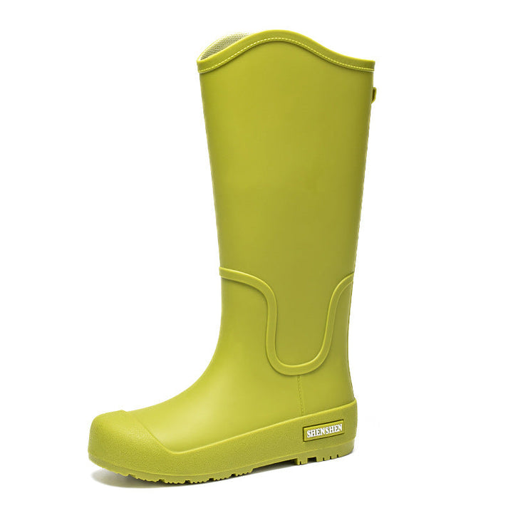 Men's Waterproof Solid Rubber Work Boots with Reinforced Toe and Grippy Profile Sole Mune Fashion