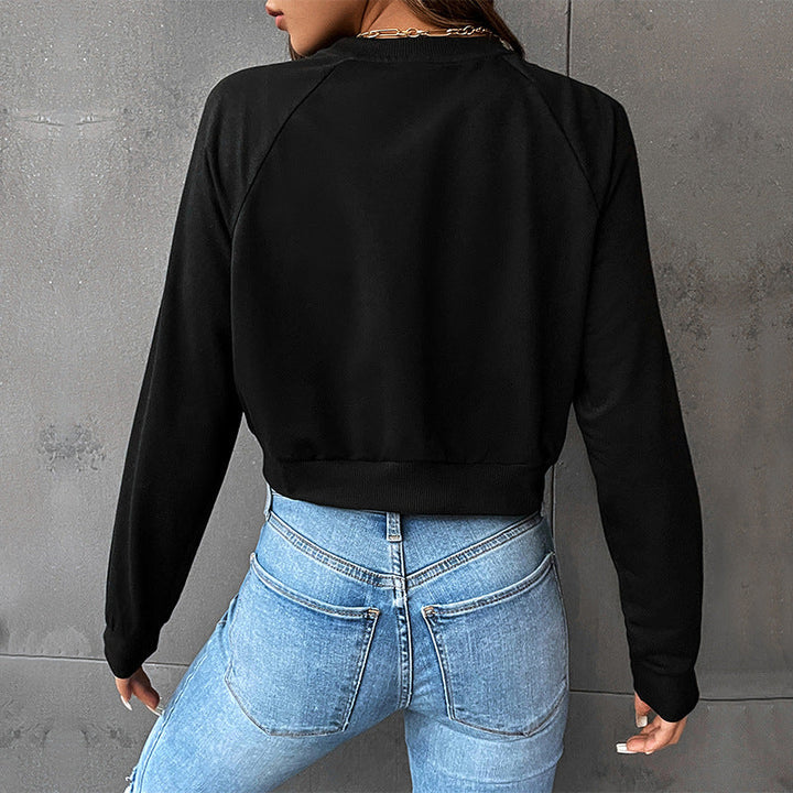 Women Stylish Cropped Sweater Mune Fashion
