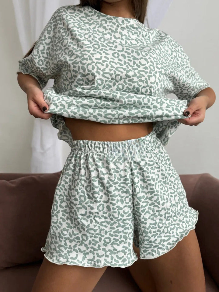 Leopard Print Pajama Set