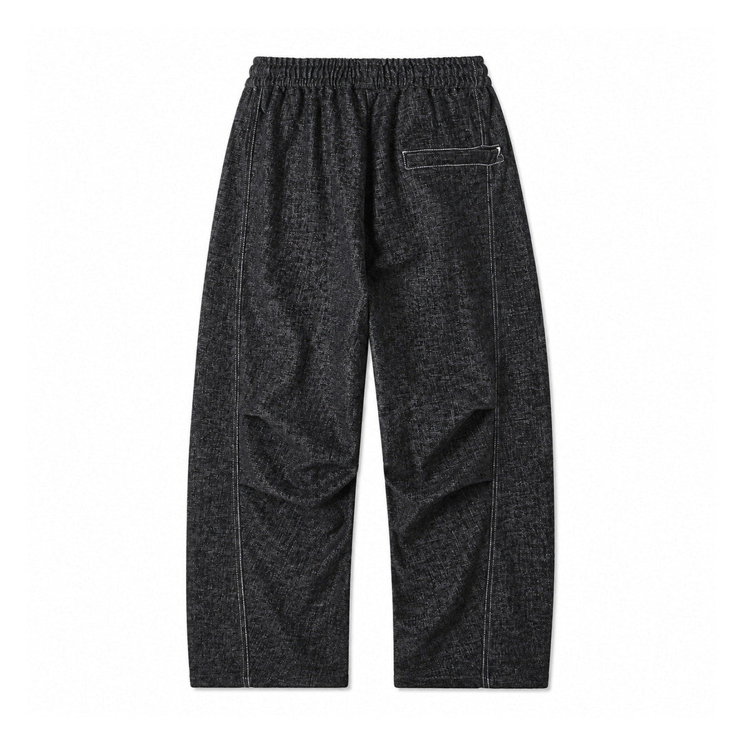 Ladies Wide Relaxed Pants in Denim Look with Elastic Waistband and Drawstring Mune Fashion