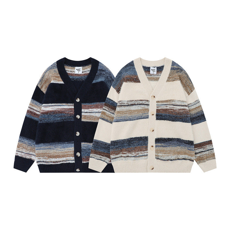 Ladies Fashionable Cardigan with V-Neck Mune Fashion