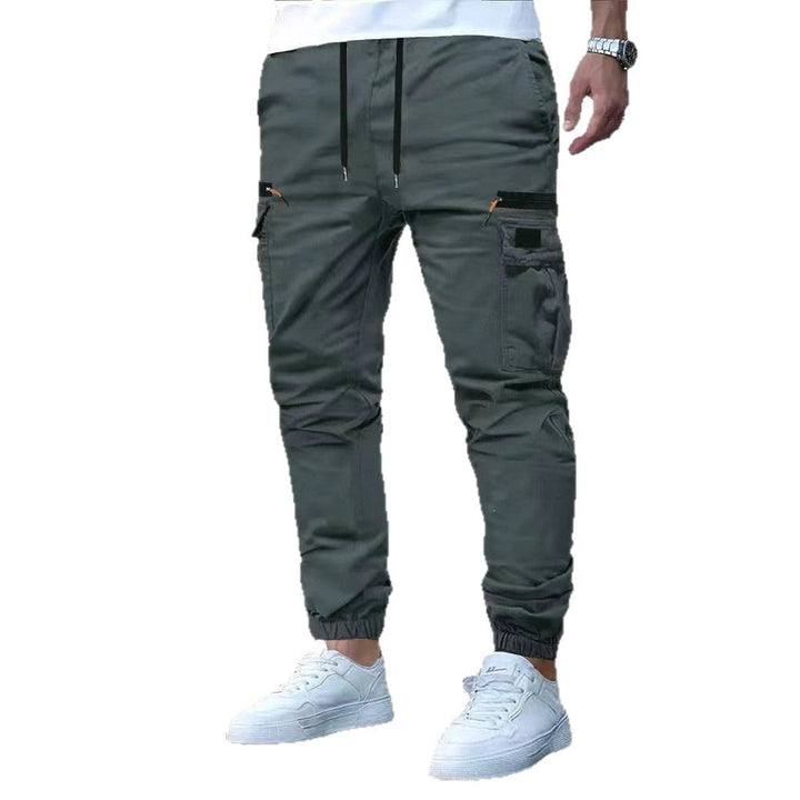 Men's cargo jogging pants with multifunctional zip and flap pockets, elastic waistband & cuffs Mune Fashion