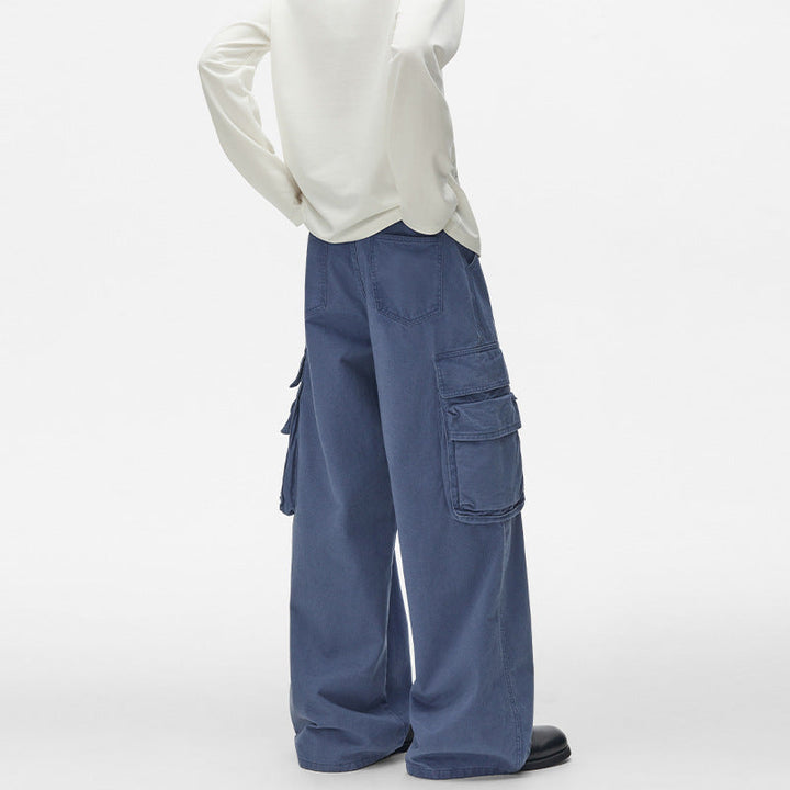 Men's cargo pants with wide cut and large side pockets Mune Fashion