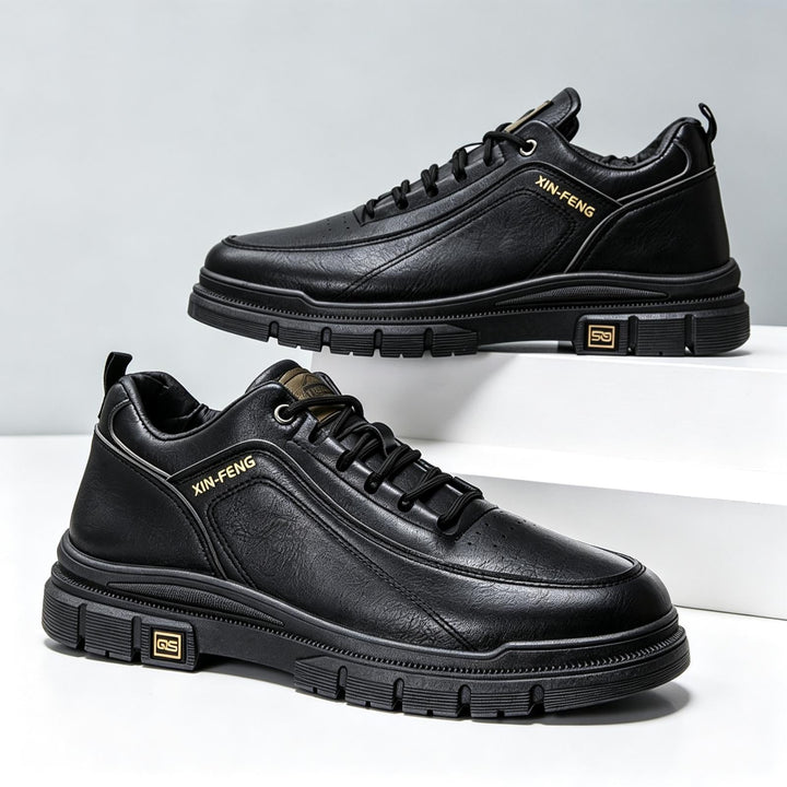 Men's Sporty Leather Sneakers Mune Fashion