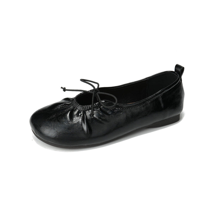 Women's Ballerina Flats with Elastic Trim and Elegant Accents