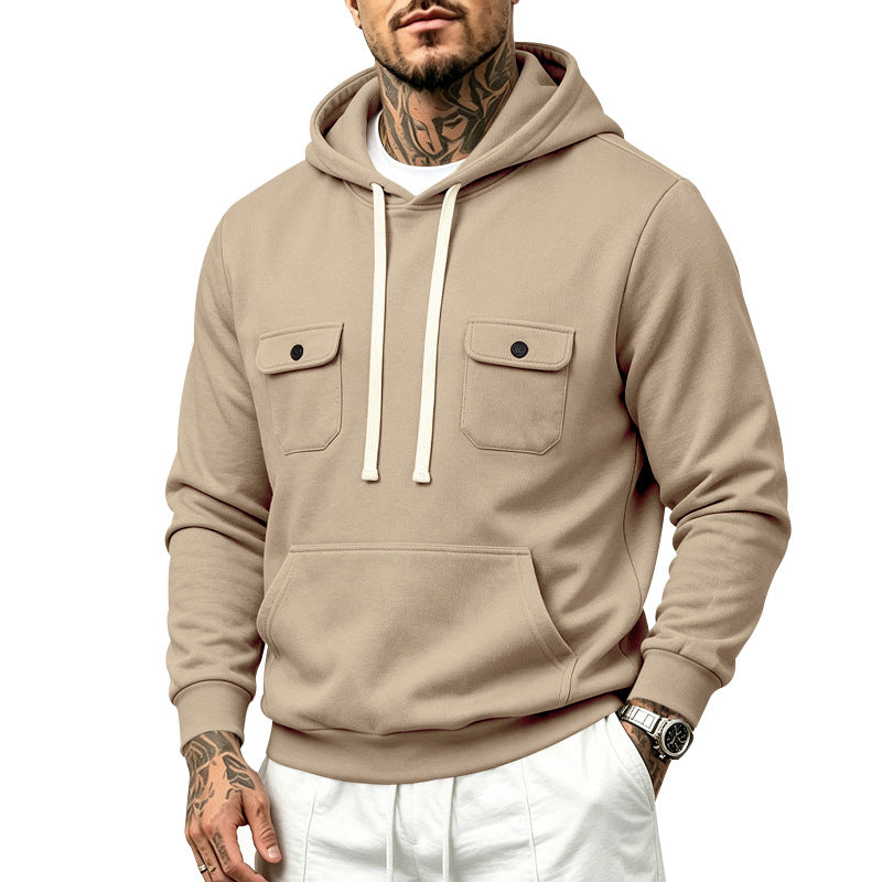 Men's hoodie with chest flaps and kangaroo pocket Mune Fashion