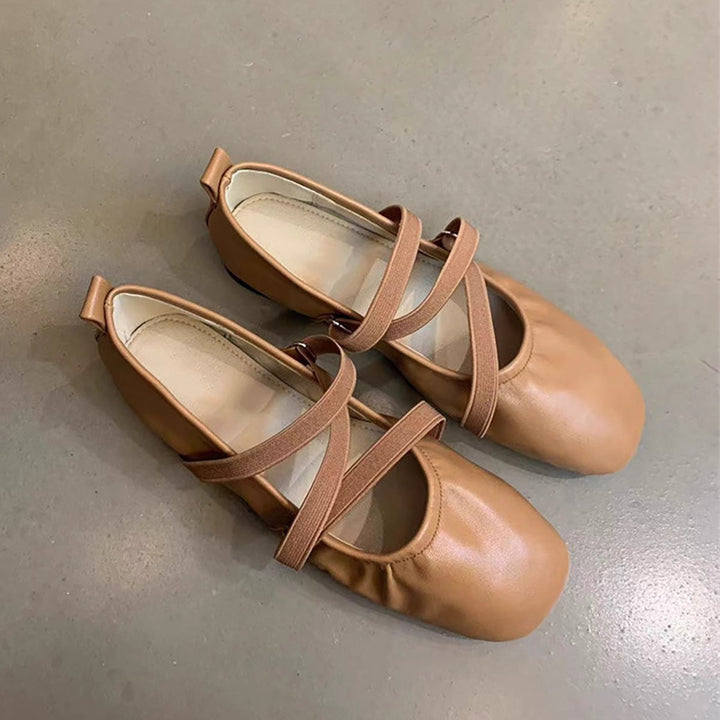 Women's Ballerina Flats with Fashionable Strap and Comfortable Footbed