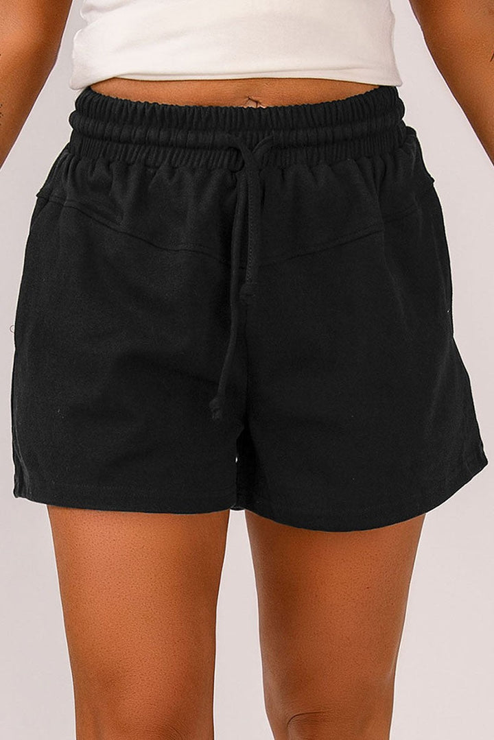 Women's Comfortable Sport Shorts with Elastic Waist and Side Pockets