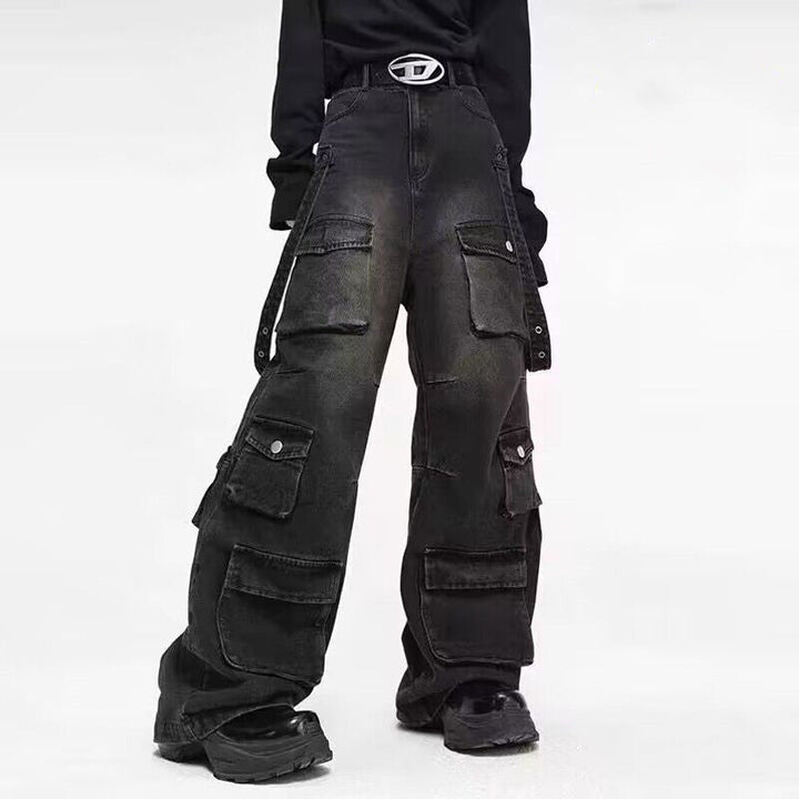 Men's Casual Denim Pants with Innovative Pockets Mune Fashion