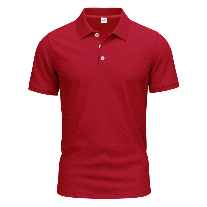 Men's breathable piqué polo shirt short sleeve with button placket Mune Fashion