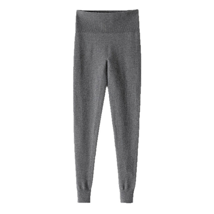 Ladies thermal leggings made of fine knit with high waistband and ribbed cuffs Mune Fashion