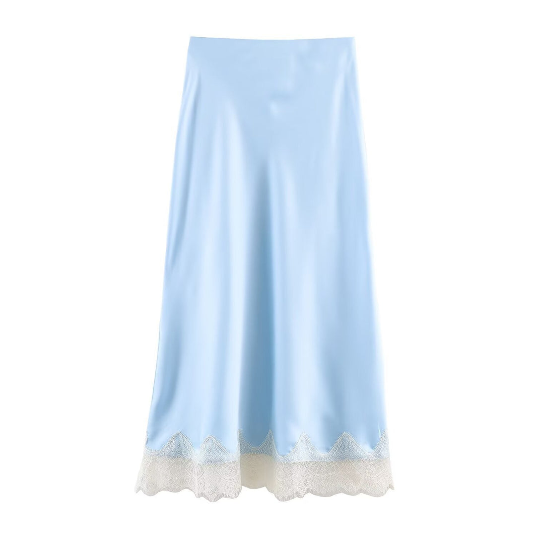 Women's Elegant Nightgown with Delicate Lace Trim