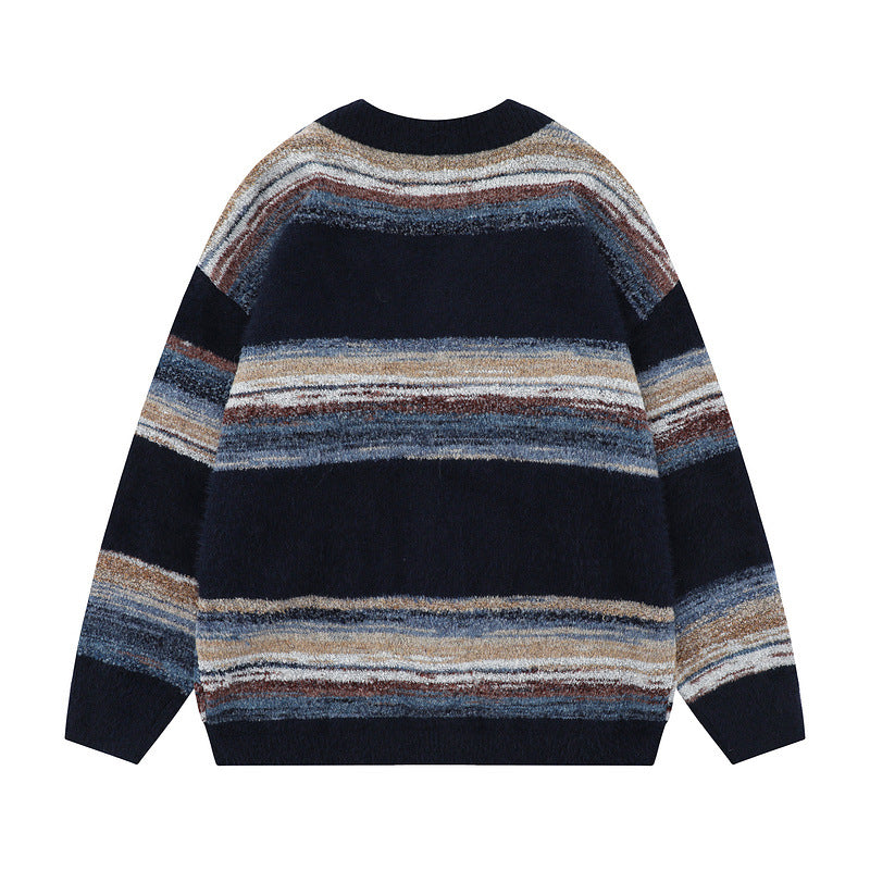 Ladies Fashionable Cardigan with V-Neck Mune Fashion