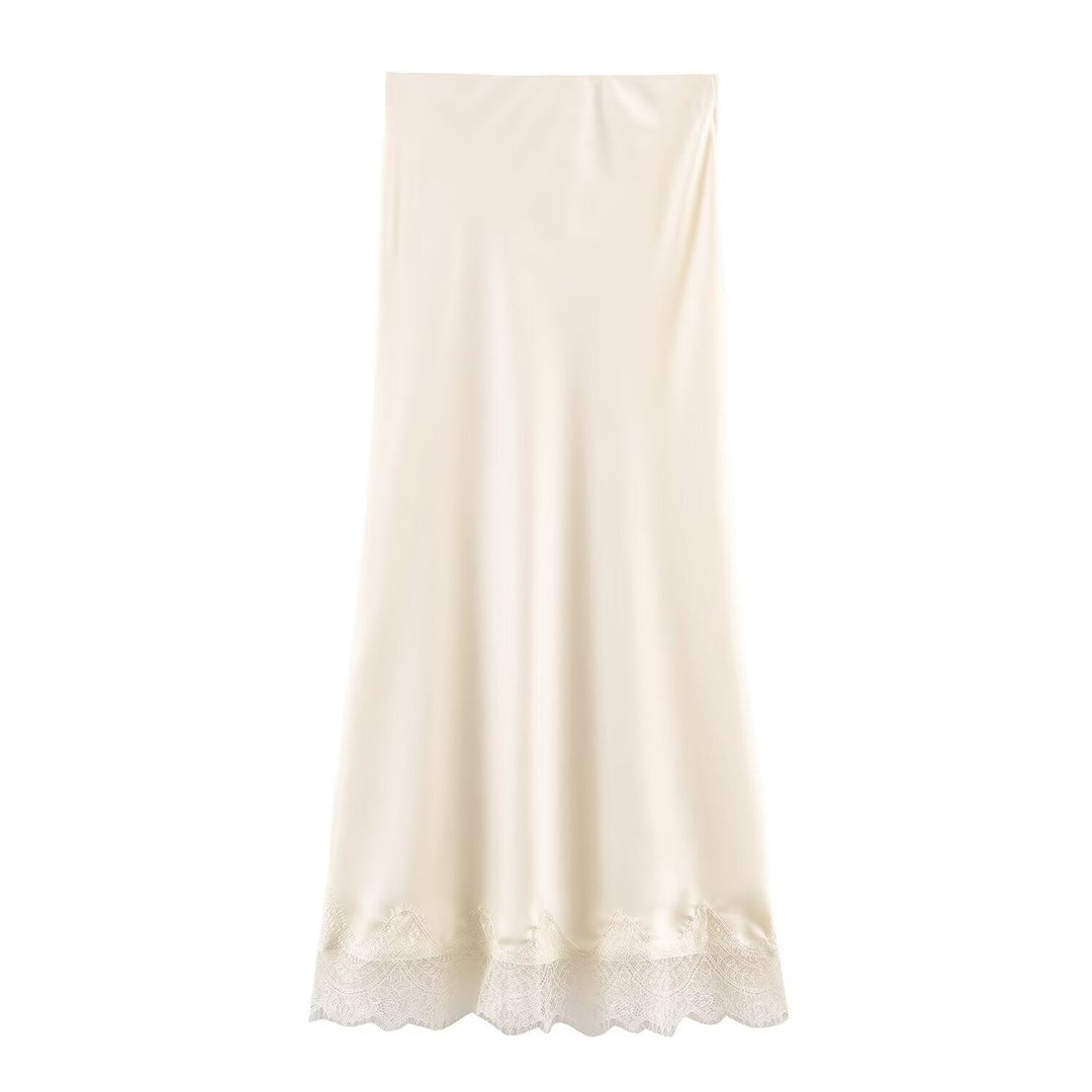 Women's Elegant Nightgown with Delicate Lace Trim