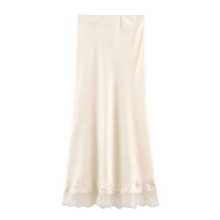Women's Elegant Nightgown with Delicate Lace Trim