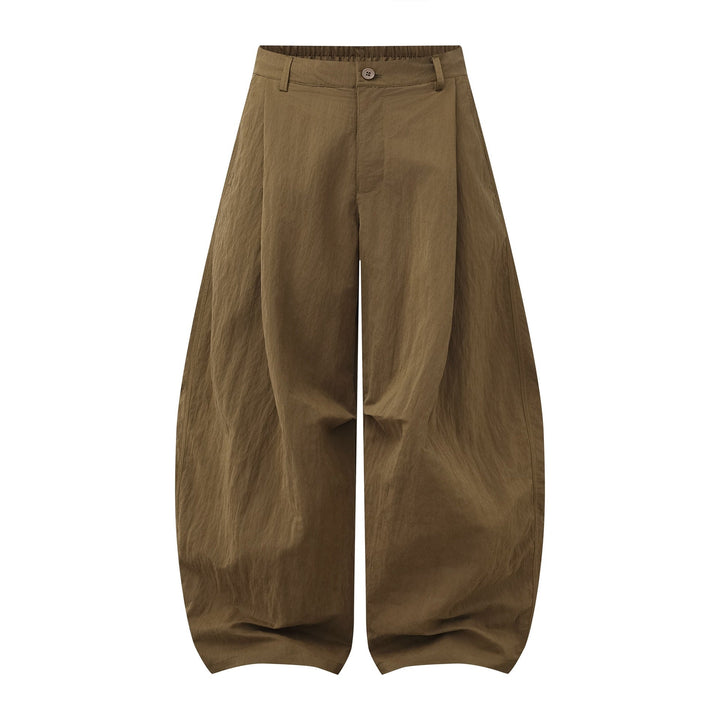 Women's Wide Culotte Pants with High Waist and Textured Cotton Blend Mune Fashion