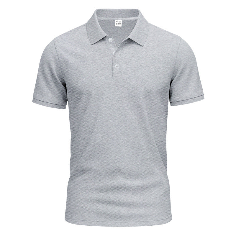 Men's breathable piqué polo shirt short sleeve with button placket Mune Fashion