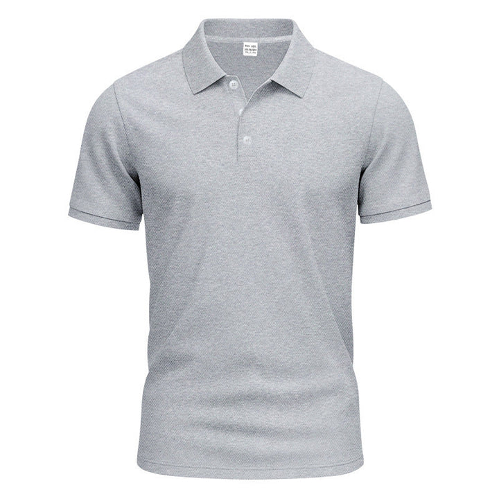 Men's breathable piqué polo shirt short sleeve with button placket Mune Fashion