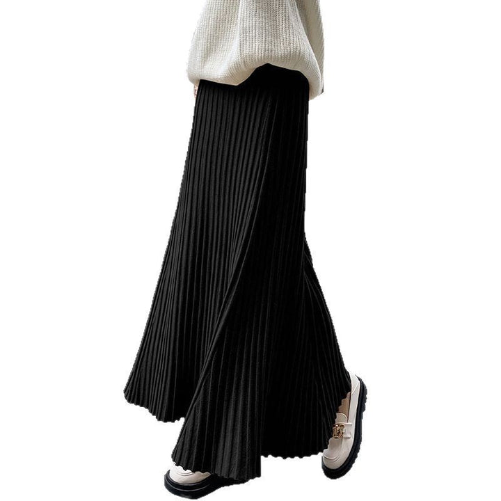 Women's Pleated Maxi Skirt with Elegant Wave Pattern Mune Fashion