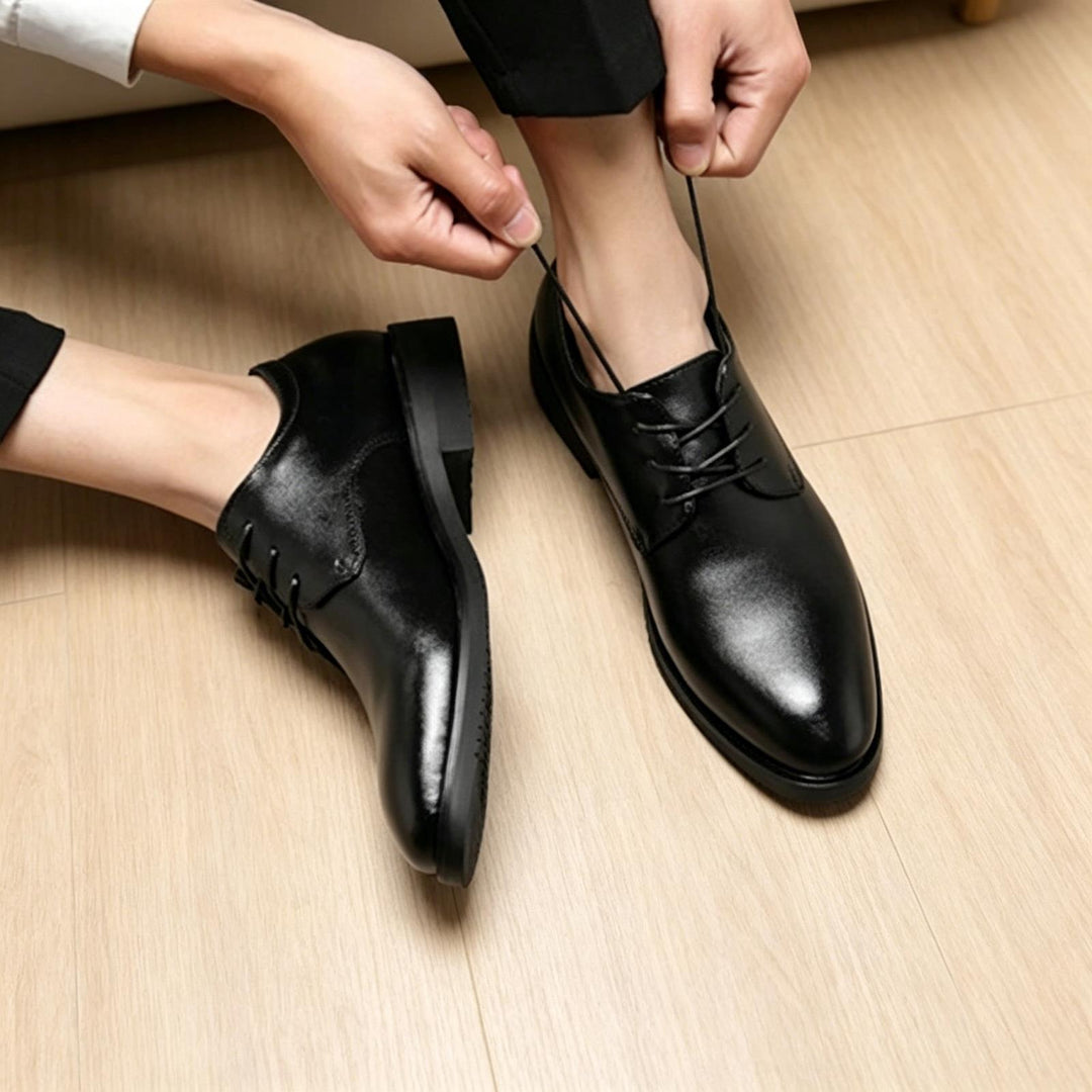 Men's Elegant Lace-Up Shoes made of High-Quality Leather Mune Fashion