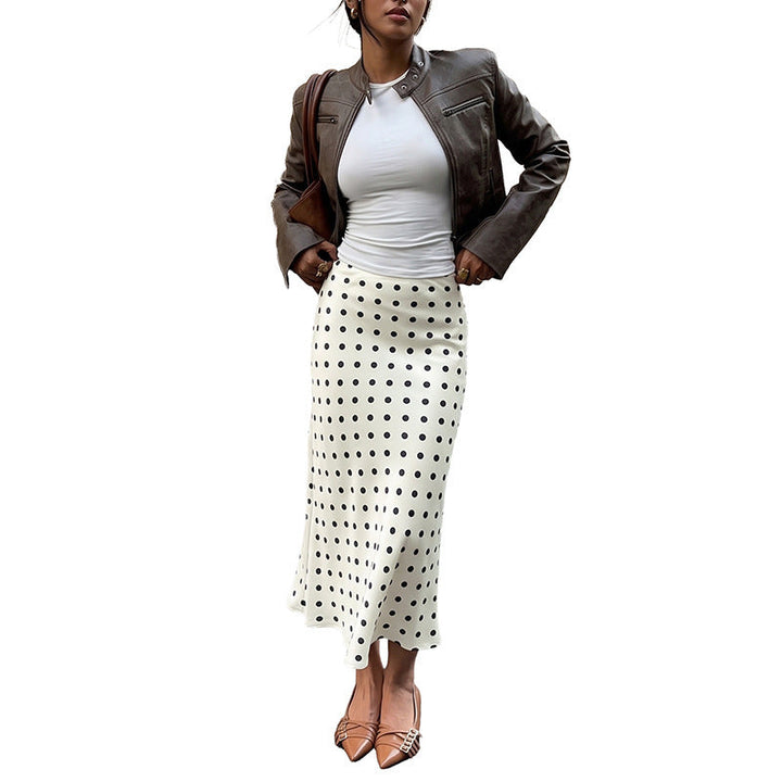 Women's Elegant Maxi Skirt with Dots Mune Fashion