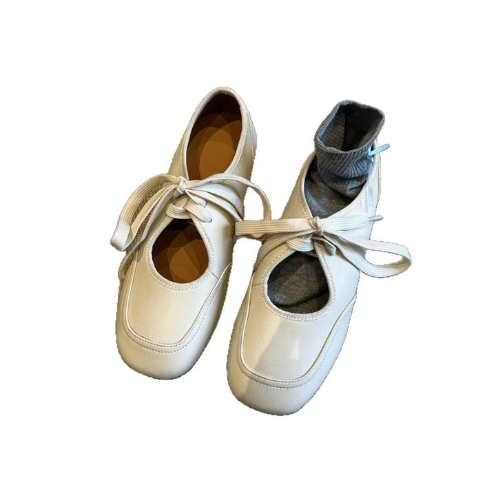 Women's Ballerina Flats with Fashionable Straps and Breathable Lining