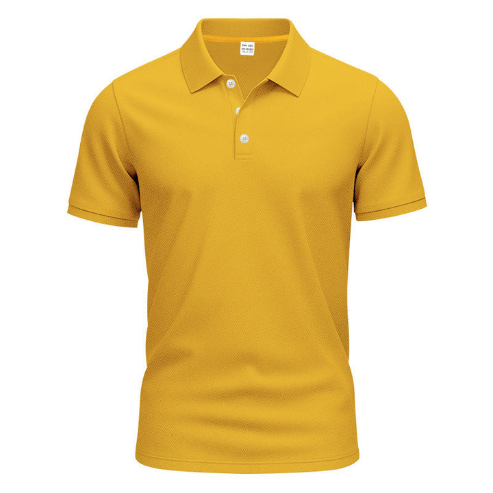 Men's breathable piqué polo shirt short sleeve with button placket Mune Fashion