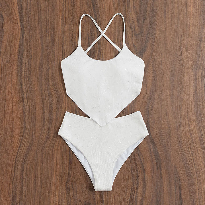 Women's High-Cut Bikini Set with Cross-Strap Design Mune Fashion