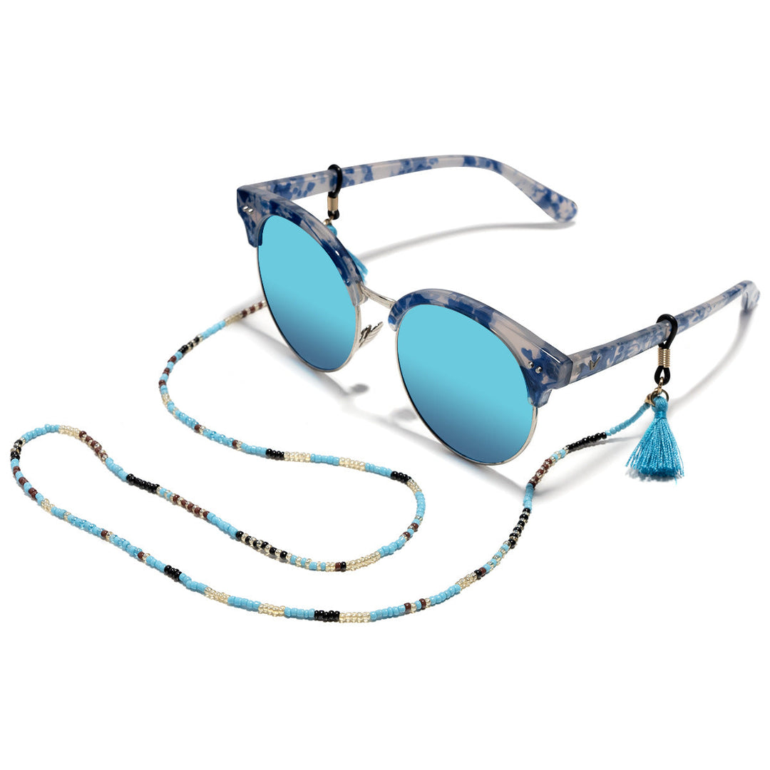 Beaded Eyewear Chain with Tassel Attachments Kalsten