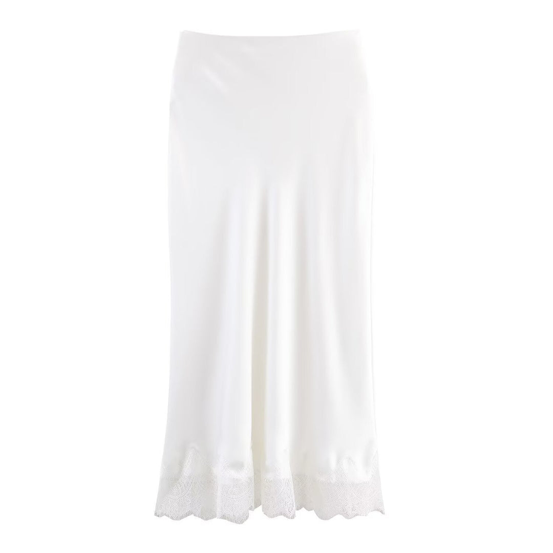 Women's Elegant Nightgown with Delicate Lace Trim