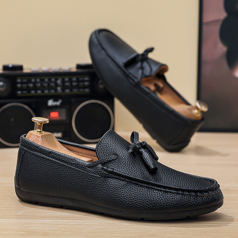 Men's Elegant Moccasins with Fashionable Lacing Detail Mune Fashion