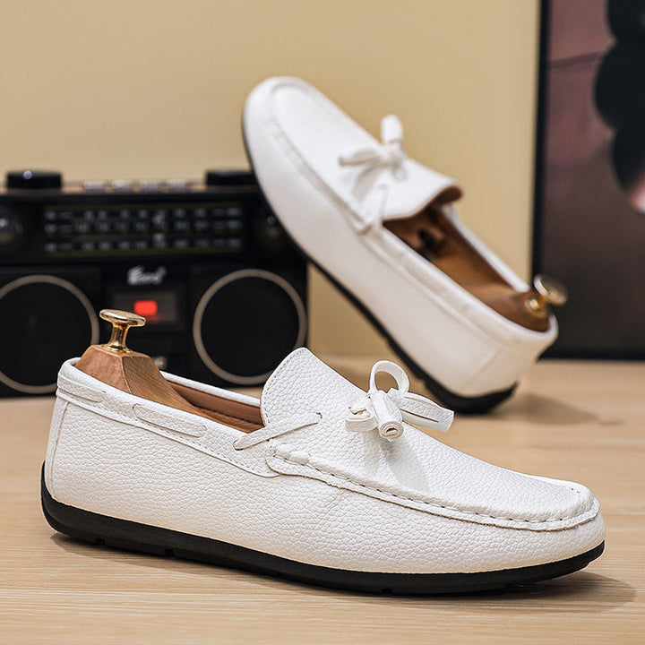 Men's Elegant Moccasins with Fashionable Lacing Detail Mune Fashion