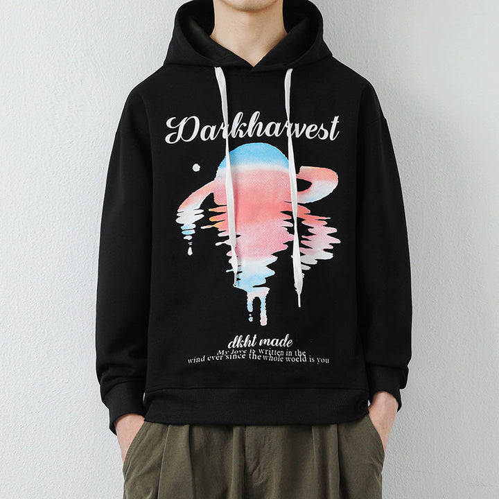 Men's Fashionable Hoodie with Creative Graphic Print Mune Fashion