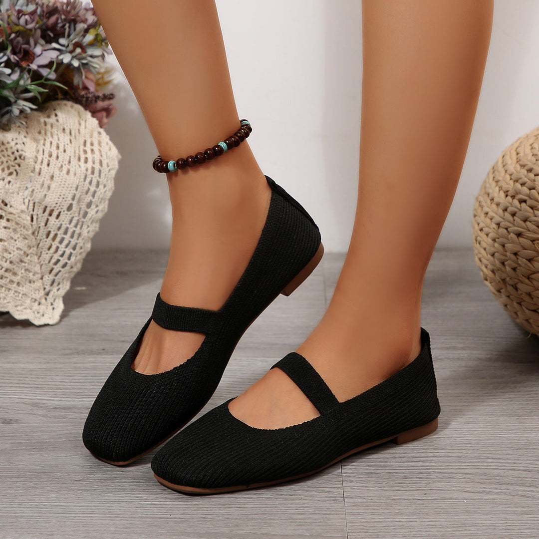 Women's Ballet Flats with Comfort Sole and Elastic Strap