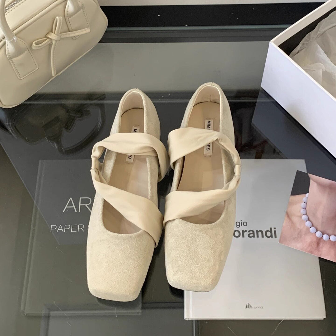 Women's Elegant Ballet Flats with Strappy Design