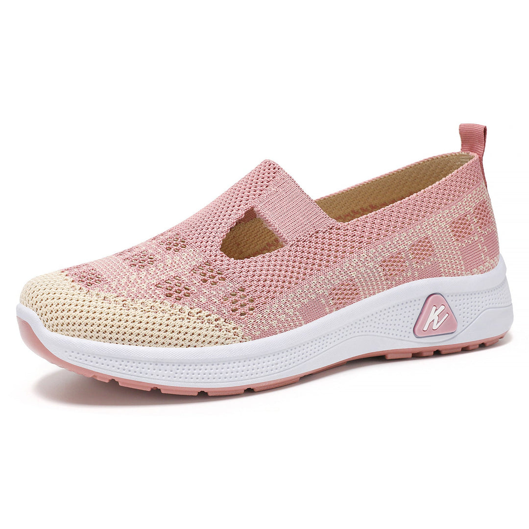 Women's Elastic Slip-On Sneakers with Breathable Knit Design