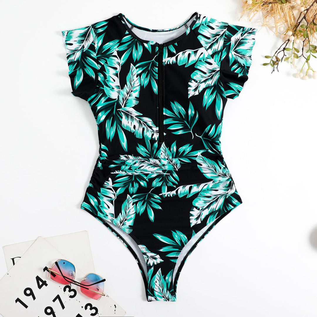 Women's Sporty Swimsuit with Zipper Mune Fashion