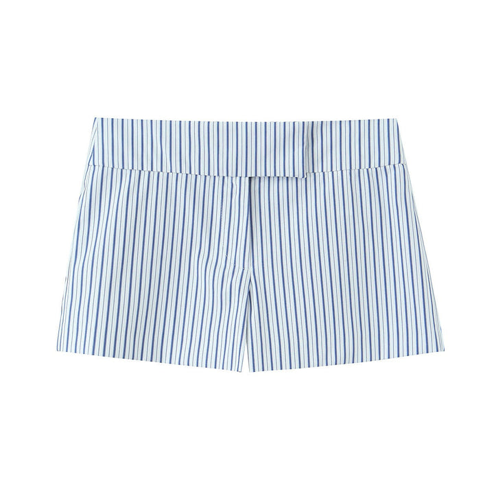 High-Waisted Striped Shorts