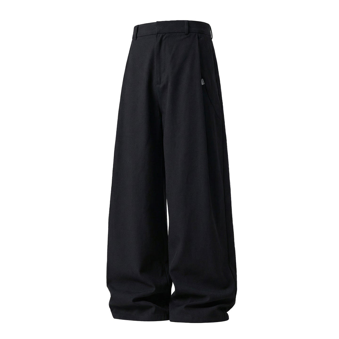 Women's Extra Wide High-Waist Palazzo Pants in Flowing Wide Leg Cut with Pleats and Slash Pockets Mune Fashion