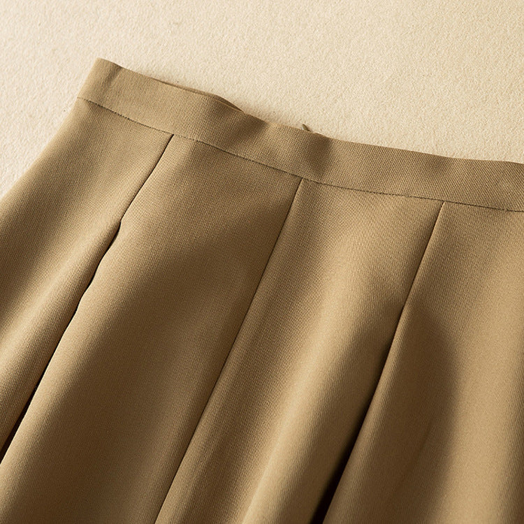 Ladies Elegant Midi Skirt with Pleats Mune Fashion