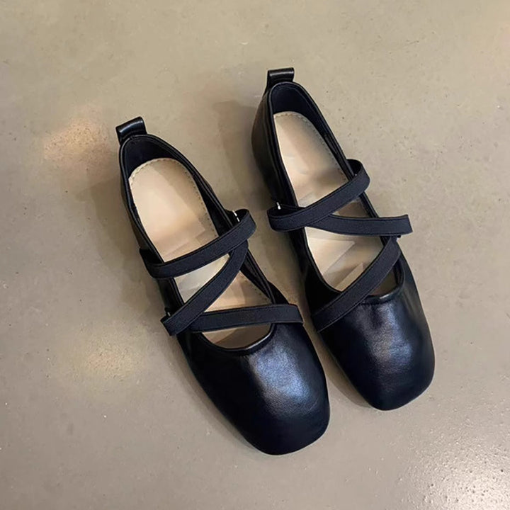 Women's Ballerina Flats with Fashionable Strap and Comfortable Footbed