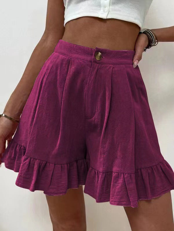 Elegant Ruffled Shorts for Women