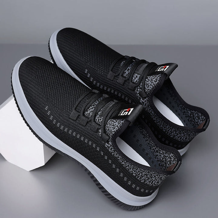 Men's Lightweight Knitted Performance Sneaker with Sock-Like Shaft and Flexible Grip Sole Mune Fashion